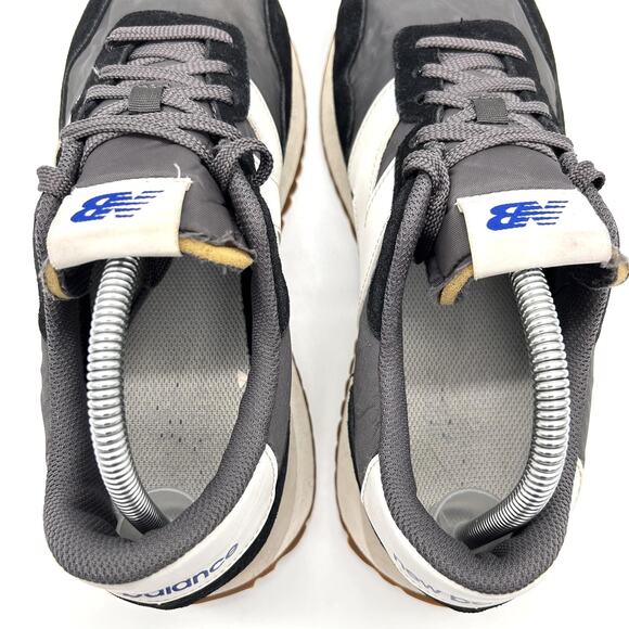New Balance 237 Shoes Mens Size 9 Black White Suede Nylon Retro Running MS237GA - Picture 8 of 10